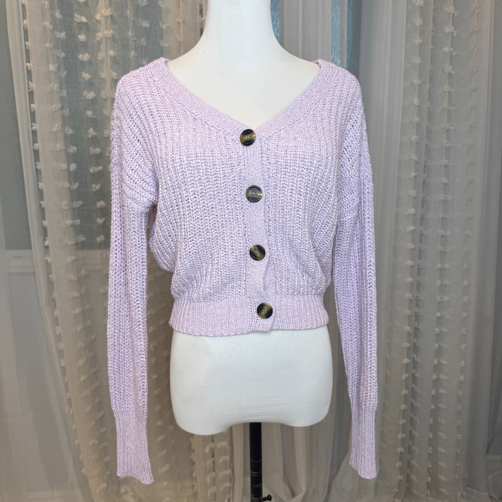 Sincerely Jules Lilac Button-Up Cardigan